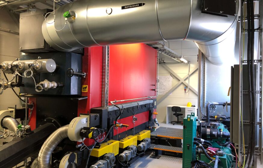 biofuel boiler behind