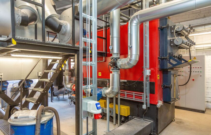 2 MW biomass boiler house