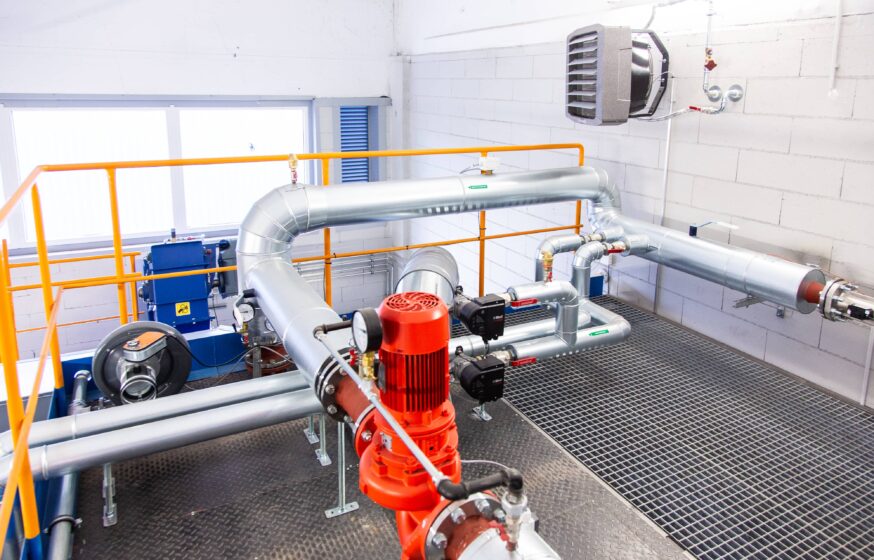 biofuel boiler house pipeline