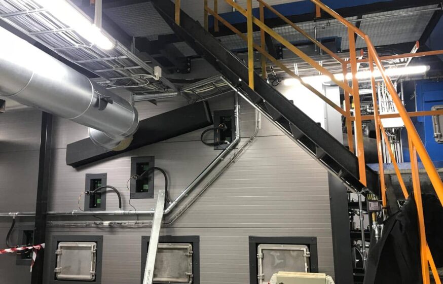 biofuel boiler house with a capacity of 2,5MW.