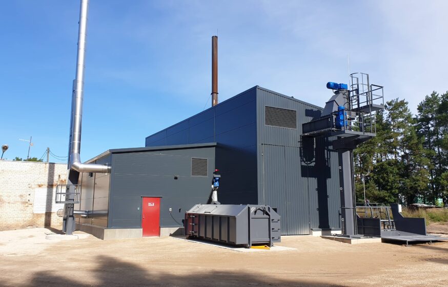 Kambja biomass boiler house outside