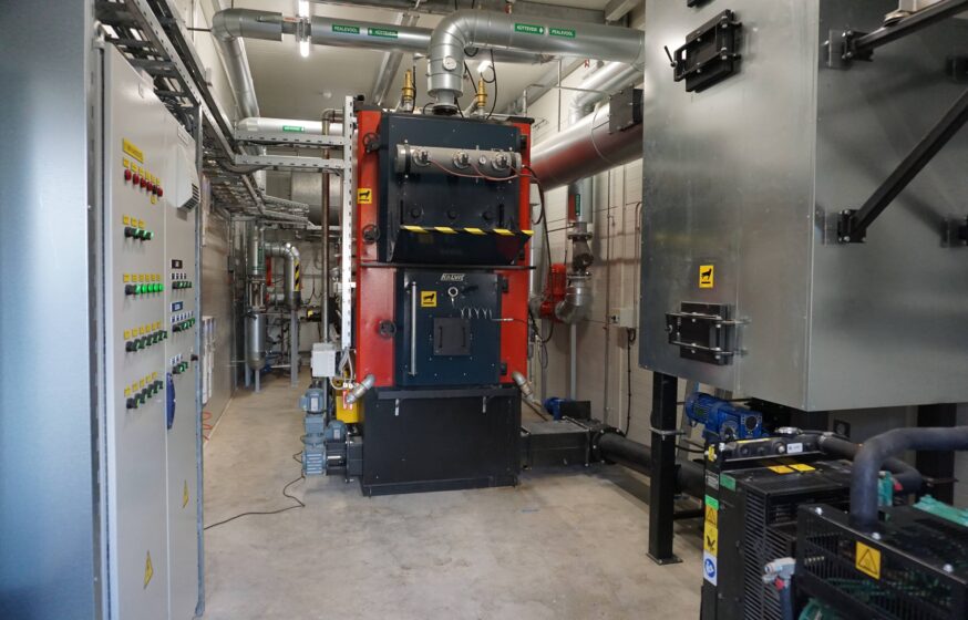Rakke Stadium biomass boiler house