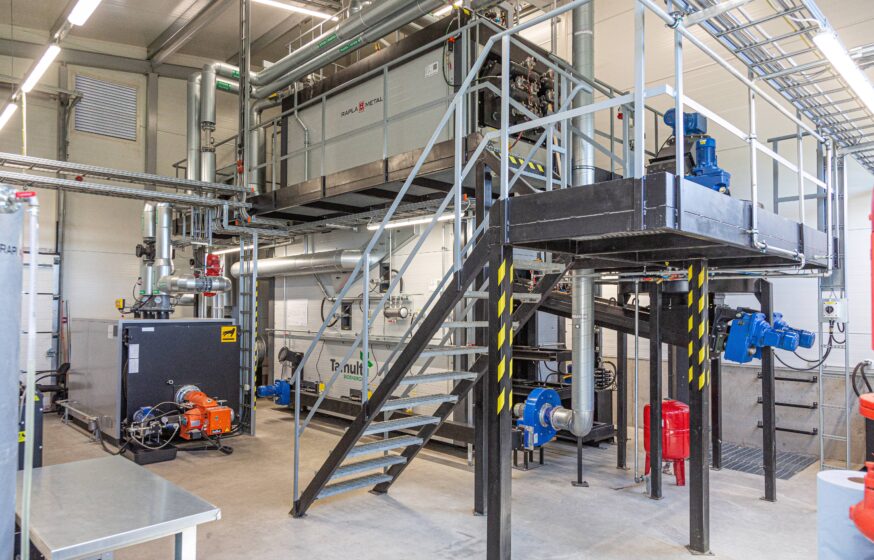 Rannu biomass boiler house 850kW