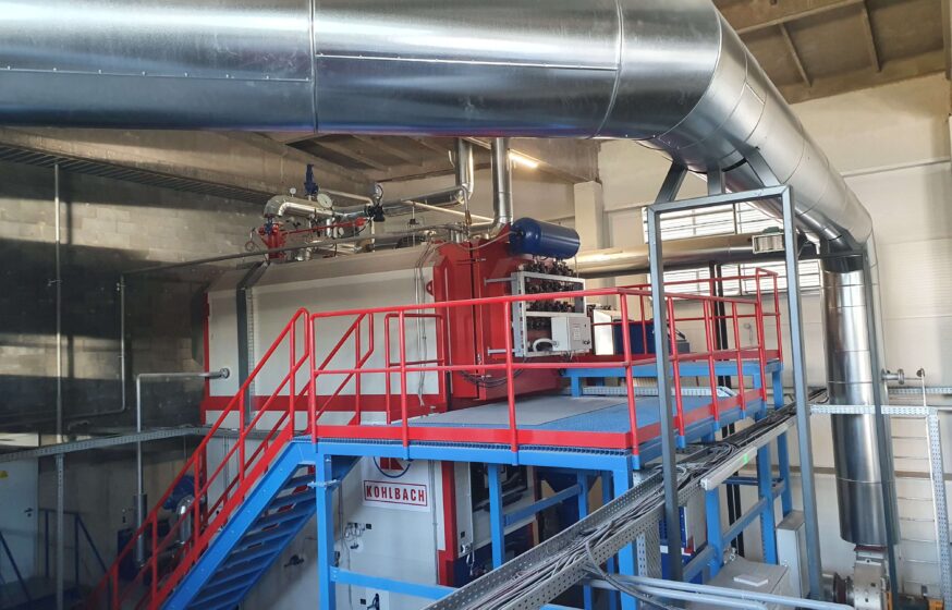 Elveso biomass boiler house pipeline