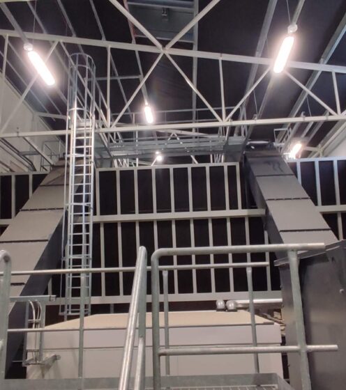 Adven Paide E-Piim energy center ESP and fuel reception system installation
