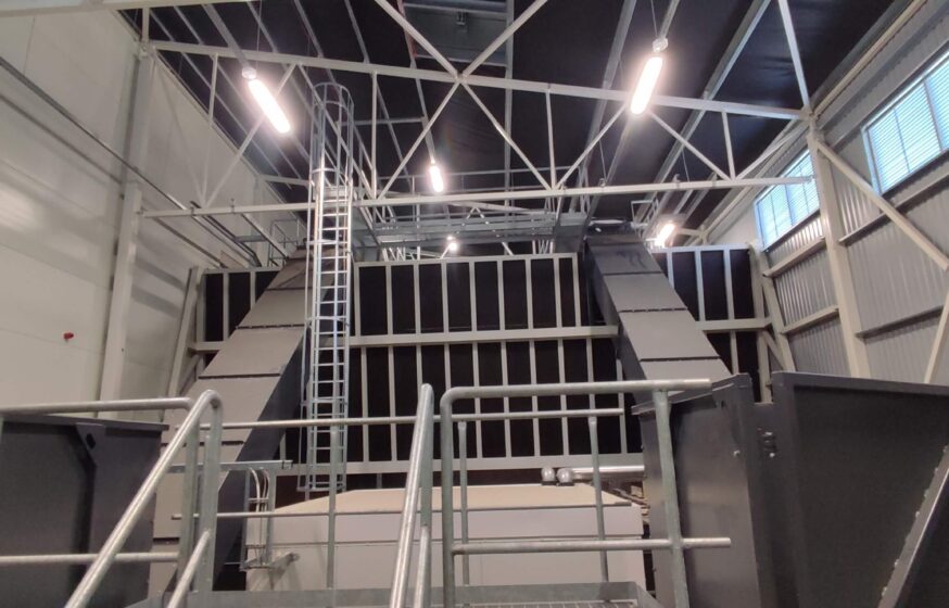 Adven Paide E-Piim energy center ESP and fuel reception system installation