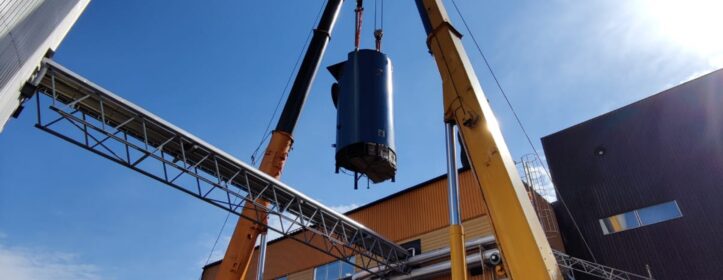 Forssjö hot water boiler replacement and flue gas duct installation
