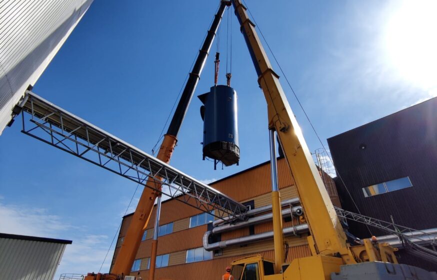 Forssjö hot water boiler replacement and flue gas duct installation