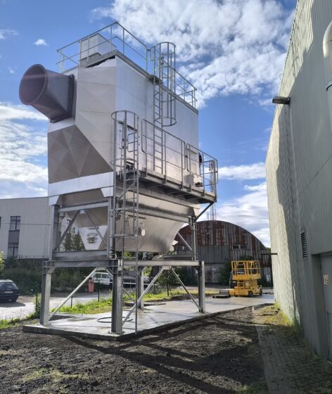 Rakvere CHP plant wood chip boiler electrostatic precipitator