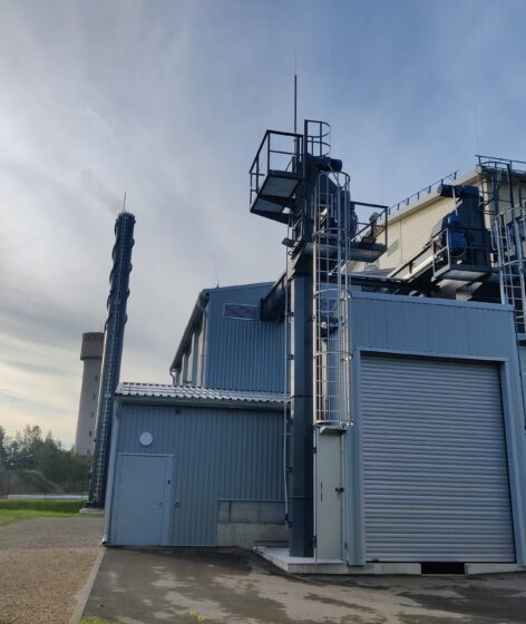 Valmiera boiler house biofuel reception system