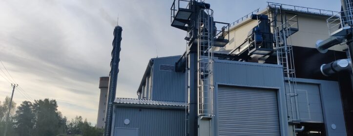 Valmiera boiler house biofuel reception system