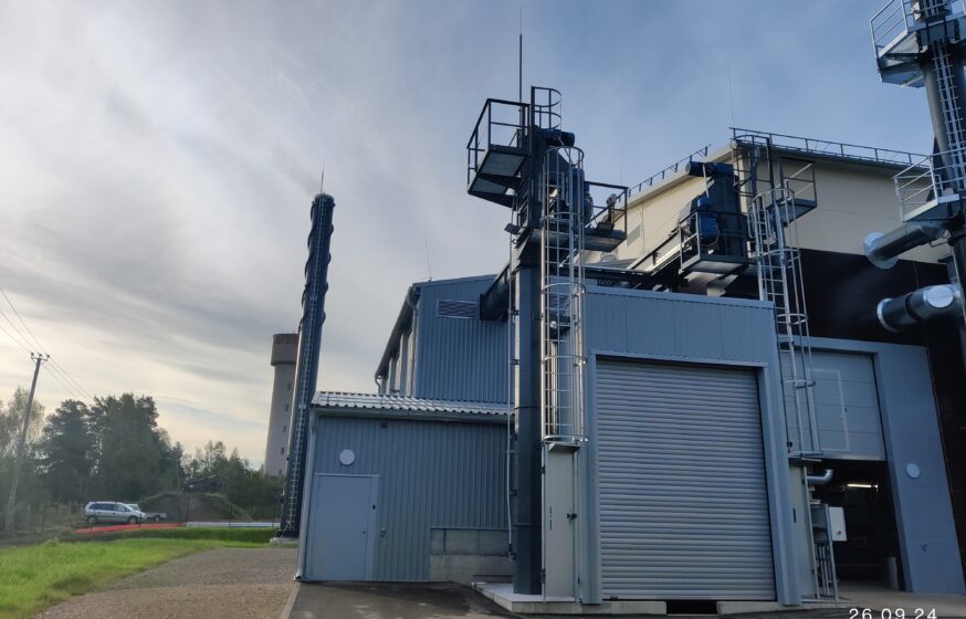Valmiera boiler house biofuel reception system