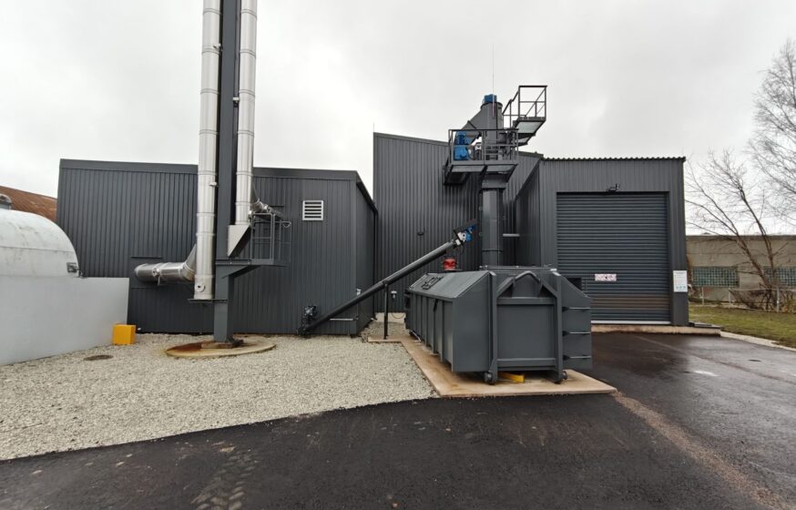 Ash container for biomass boiler ash removal at Rapla plant