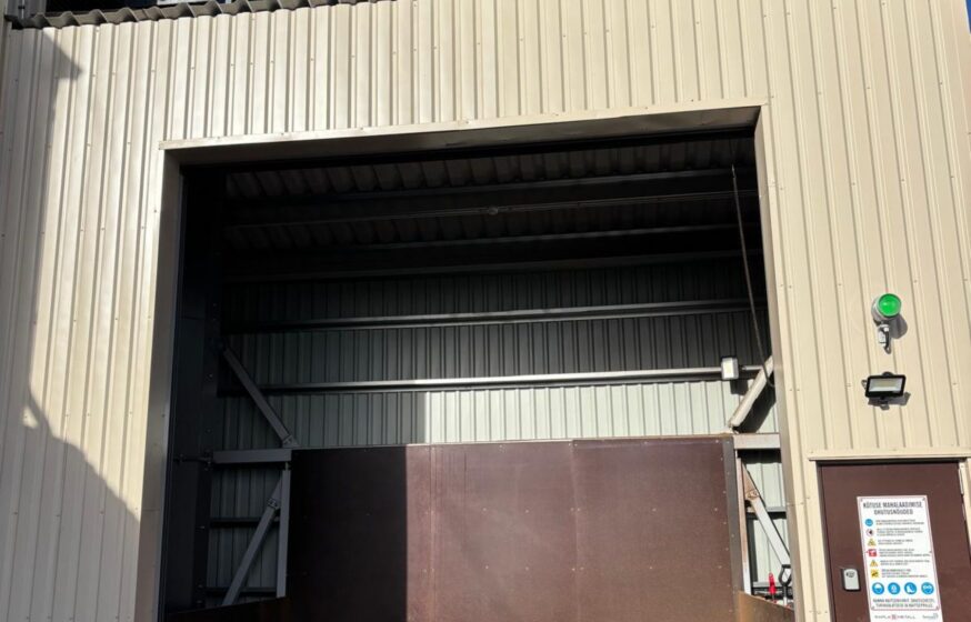 Biomass fuel reception bunker and storage system at Väimela boiler house