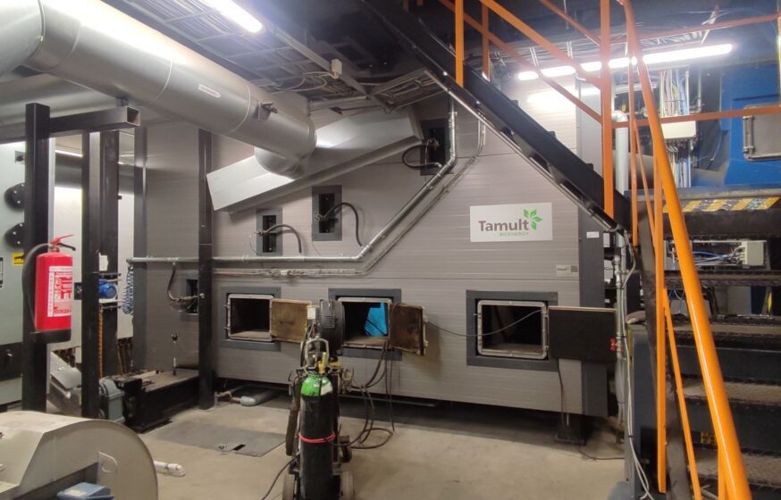 Boiler room maintenance and repair works at biomass boiler plant