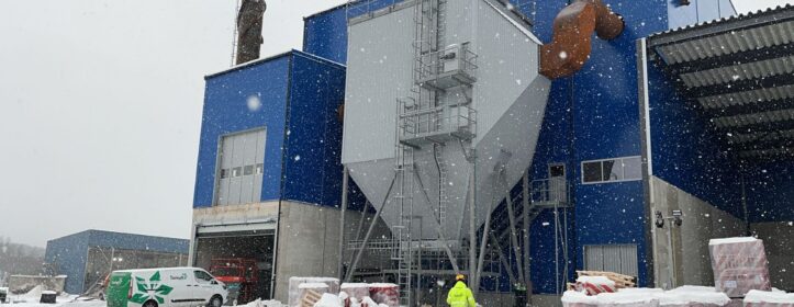 Electric precipitator (ESP filter) installed at heating plant