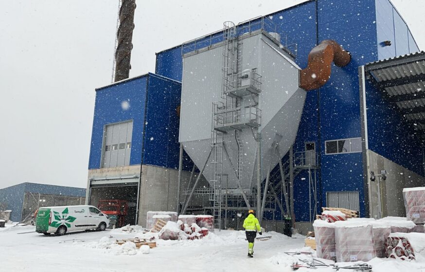 Electric precipitator (ESP filter) installed at heating plant