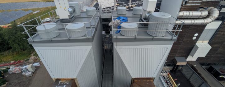 Lillestrøm 30 MW boiler plant electrostatic precipitator installation