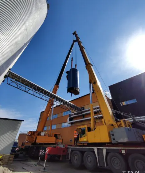 Forssjö hot water boiler replacement and flue gas duct installation
