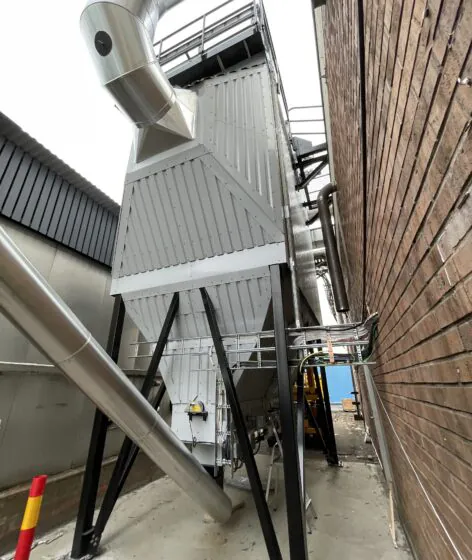 Edsbyn 4 MW wood chip boiler electrostatic precipitator
