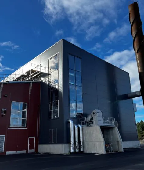 Completed biomass boiler plant in Åmål, Sweden