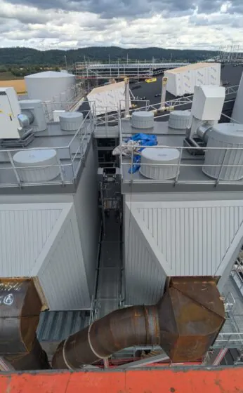 Lillestrøm 30 MW boiler plant electrostatic precipitator installation