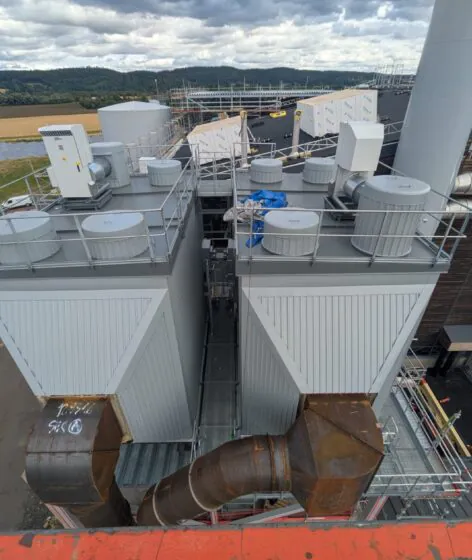 Lillestrøm 30 MW boiler plant electrostatic precipitator installation