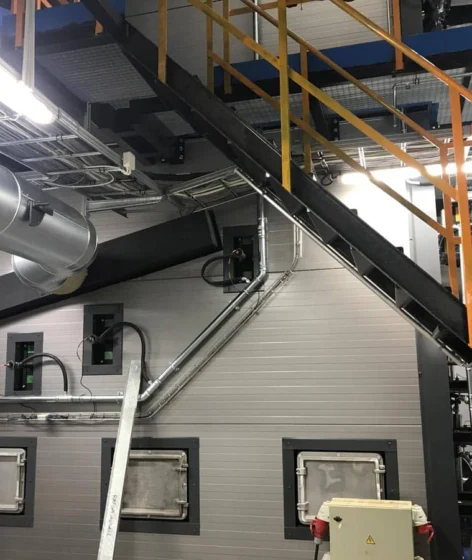 biofuel boiler house with a capacity of 2,5MW.