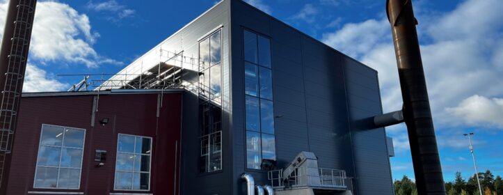 Completed biomass boiler plant in Åmål, Sweden