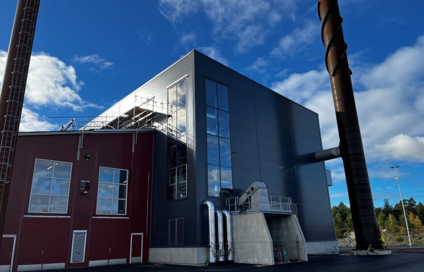 Completed biomass boiler plant in Åmål, Sweden