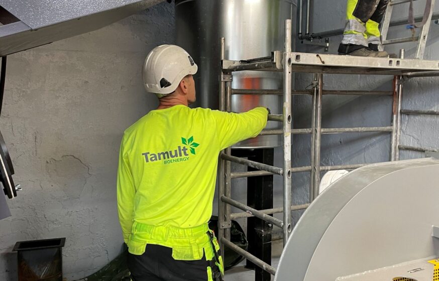 Biomass boiler room installation and mechanical works in Rapla