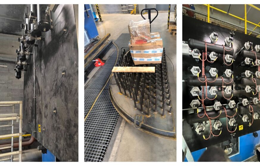 Boiler door replacement as part of boiler maintenance works