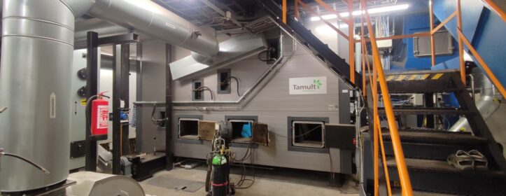 Boiler room maintenance and repair works at biomass boiler plant