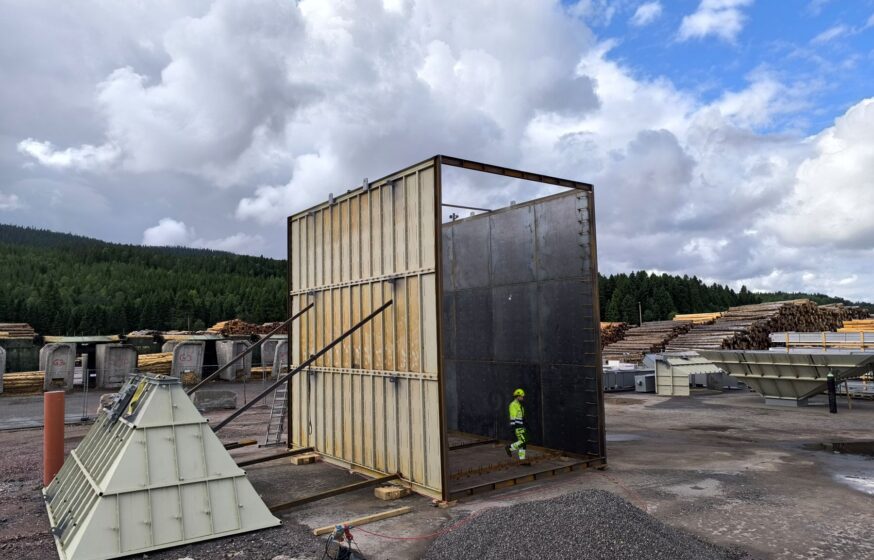 Electrostatic precipitator installation at Fiskarheden biomass boiler plant