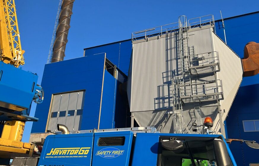 Electrostatic precipitator installation at Fiskarheden 20 MW biomass boiler house