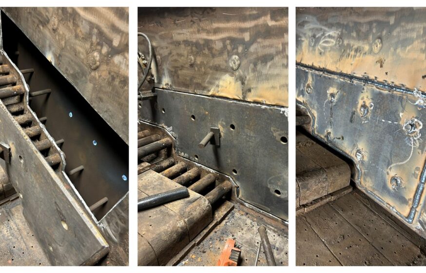 Furnace repair welding during boiler maintenance works