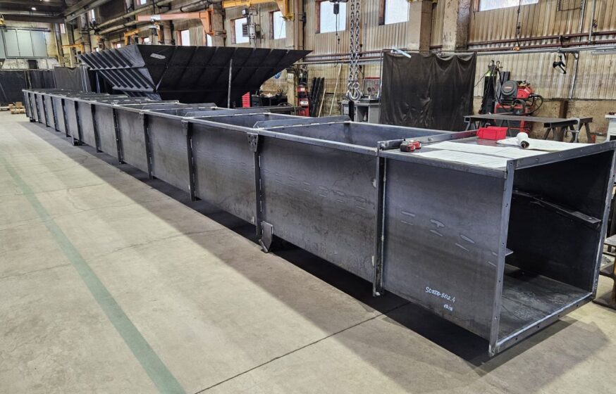 Scraper conveyor sections manufactured at Tamult production facility