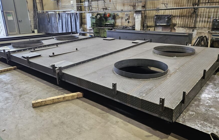 ESP filter steel structure during manufacturing