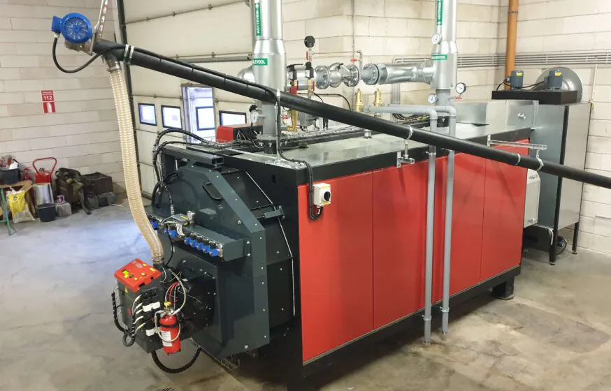 Biomass boiler house with capacity of 0,9 MW