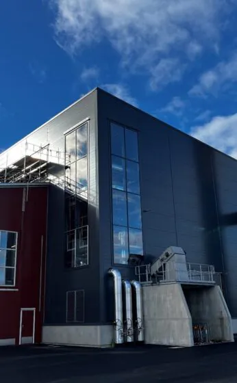 Completed biomass boiler plant in Åmål, Sweden