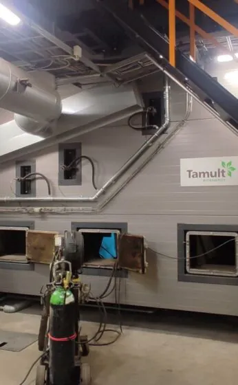 Boiler room maintenance and repair works at biomass boiler plant