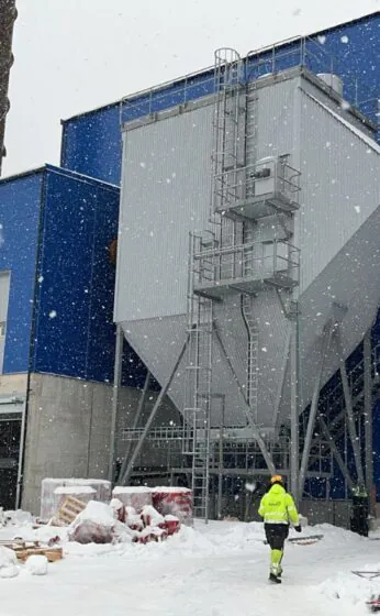 Electric precipitator (ESP filter) installed at heating plant